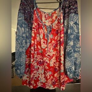 Floral Print Women's Top - Multicolor